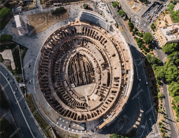 Đấu-trường-La-Mã-Colosseo-nhìn-từ-trên-cao