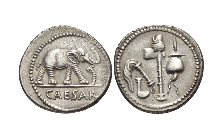 Đồng tiền Cesare vào năm 49-48 trước Công nguyên